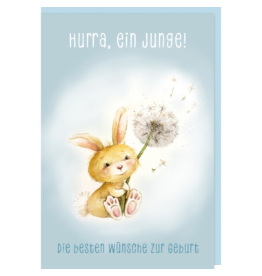 Freudiges Ereignis blau