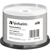 1x50 Verbatim CD-R 80 700MB 52x white wide printable NON-ID