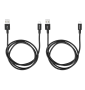 1x2 Verbatim Micro USB Kable Sync & Charge 100cm black 48874