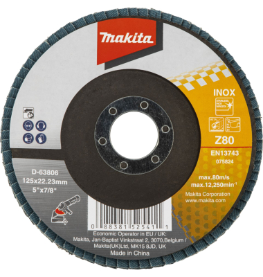 F&auml;cherschleifscheibe 125mm Z80