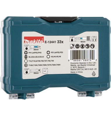  E-12441 Impact Black Bit-Set 33-tlg.