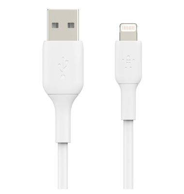 Lightning LadeSync Kabel 15cm, PVC, wei&szlig;, mfi zert.