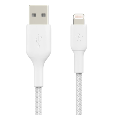Lightning LadeSync Kabel 3m, ummantelt, mfi zert, wei&szlig;