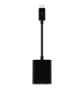 RockStar USB-C Audio- und Ladeadapter, schwarz F7U081btBLK