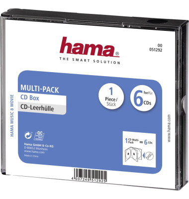 CD-Multipack Leerh&uuml;llen 6-er Pack