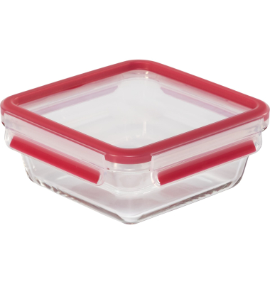 Clip&Close Glass Frischhaltedose 0,8 L Rot