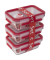 Clip&Close Glas Frischhaltedosen-Set 3-teilig