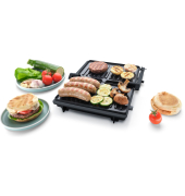 Kontaktgrill 18-39-00, schwarz/silber