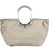 Einkaufstasche Loopshopper L, Herringbone Sand, OR6049, 25 Liter, au&szlig;en 46x34,5x25cm, Polyester, beige