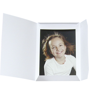 1x25 Daiber Portraitmappen Sprint-Line 20x30cm wei&szlig;