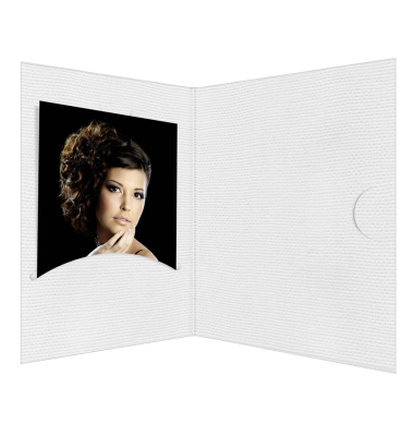 1x100 Daiber Portraitmappen Opti-Line bis 10x15cm wei&szlig;