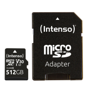 microSDXC 512GB C10 UHS-I Professional + Adapter