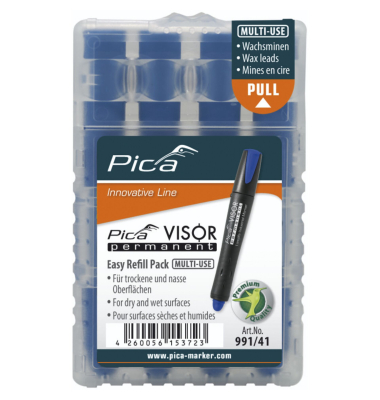 Pica VISOR permanent Ersatzminen -Sets, blau