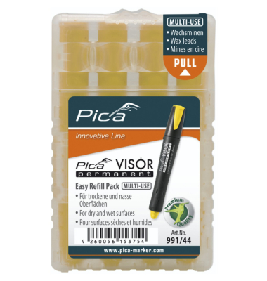 Pica VISOR permanent Ersatzminen -Sets, gelb