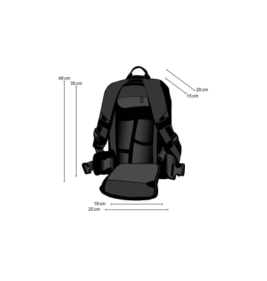 Trekking Kamerarucksack schwarz