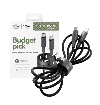 empower 60W USB-C to USB-C Cable USB 2.0 1.2M black