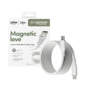 empower Magnetic 240W USB-C to USB-C 1.5m white