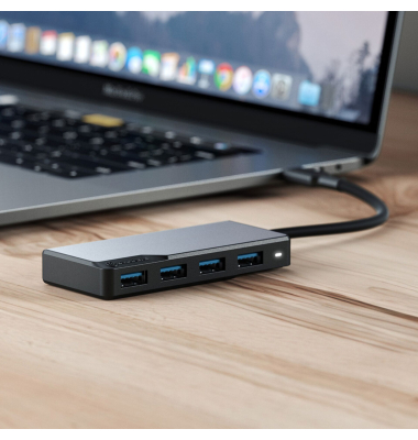 Fusion Swift USB-C 4-Port Hub Space Gray