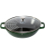 Wok 30 cm mit Deckel Gusseisen, Basilikum-gr&uuml;n