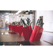 Messerblock ohne Messer rot