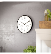  Wanduhr 52840, schwarz/wei&szlig;