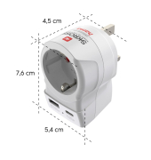 Steckdosenadapter 223478, wei&szlig;