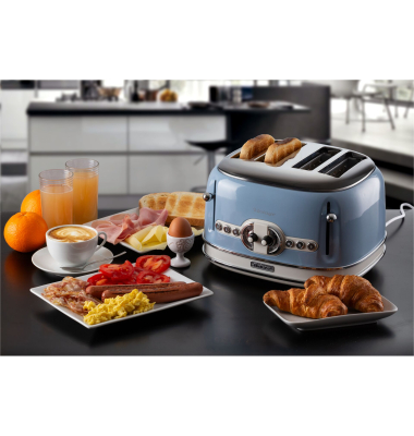 Vintage 4-Schlitz-Toaster blau