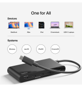 CONNECT 5-Port-USB-C Hub mit 4K-HDMI-Anschluss AVC021hqBK