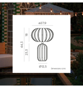 New Garden RACHEL 45 beige Tischlampe