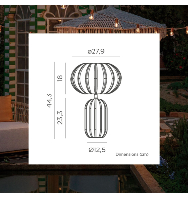New Garden RACHEL 45 beige Tischlampe