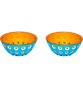 Le Murrine Set 2 Schalen 12 cm BlueOrange