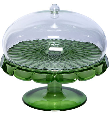 VANITY Kuchenplatte mit Fu&szlig; und Haube Water lily green