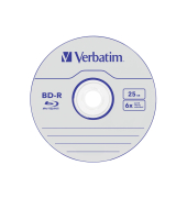 1x25 Verbatim BD-R Blu-Ray 25GB 6x Speed Datalife No-ID Cakebox