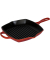Grillpfanne Gusseisen Quad. Kirschrot 26 cm