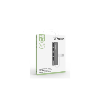 ultraflacher 4-Port Slim Travel-Hub passiv schw. F4U042BT