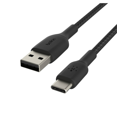 USB-CUSB-A Kabel 3m ummantelt, schwarz CAB002bt3MBK