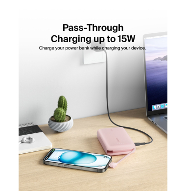 Powerbank BPB021HQPK, rosa