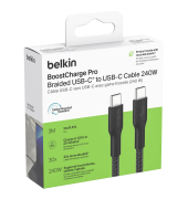 USB-CUSB-c Kabel 240W 3m geflochten, schwarz CAB025hq3MBK