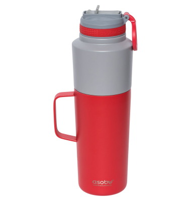 Twin Pack Bottle with Mug Rot, 0.9 L + 0.6 L