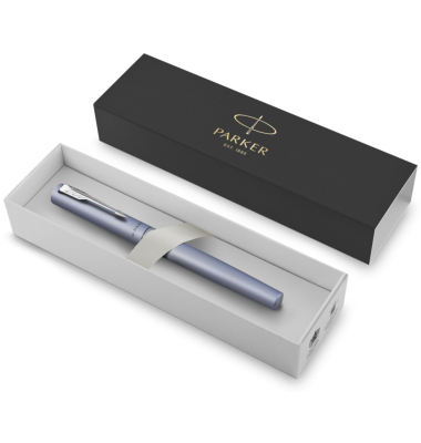 Vector XL Metallic Silver Blue C.C. Rollerball F