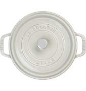 La Cocotte 24cm rund, weisser Tr&uuml;ffel, Gusseisen
