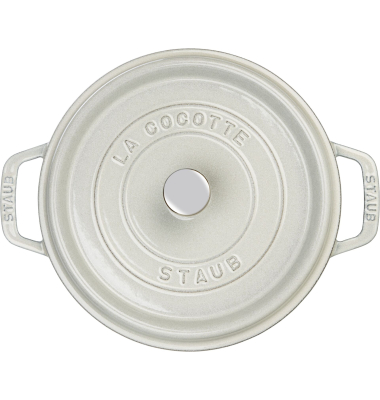 La Cocotte 24cm rund, weisser Tr&uuml;ffel, Gusseisen