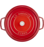 La Cocotte 28cm rund, Kirsch-rot, Gusseisen