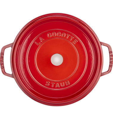La Cocotte 28cm rund, Kirsch-rot, Gusseisen