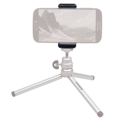 Smartphone-Halter schwarz mit 2 Stativgewinden 6015