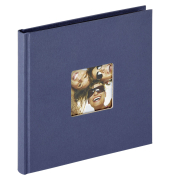 Fun blau 18x18 30 schwarze Seiten Buch FA199L