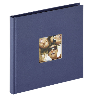 Fun blau 18x18 30 schwarze Seiten Buch FA199L