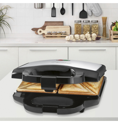 ST 3778 schwarz-inox 2 fach Sandwichtoaster