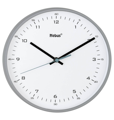  Wanduhr 16289, grau/wei&szlig;