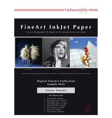 Digital FineArt A 4 Testpack gl&auml;nzende Papiere